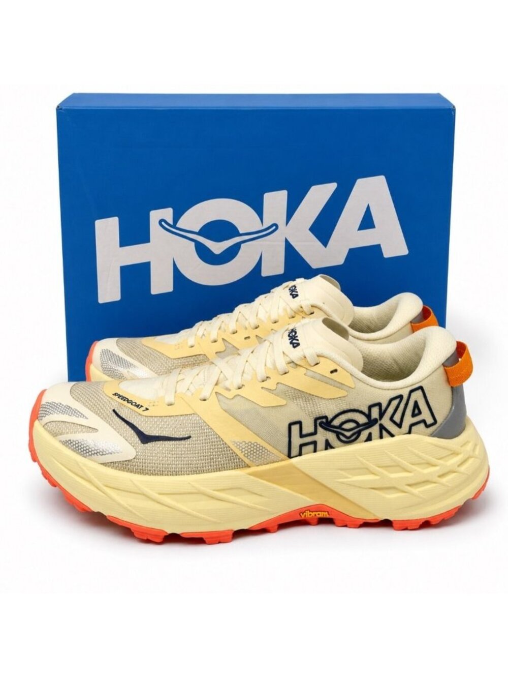 HOKA Speedgoat 7 Vintage Yellow Trail Running Shoes 1171929 Womens 10